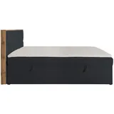 ks home concept Boxspringbetten mit Bettkasten ELMA 140x200 Bonellfederkern Matratze, Schwarz - Schwarz