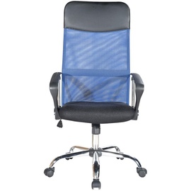 Import [Generic] Rebecca Mobili Bürostühle aus Kunstleder und Nylon, schwarz und blau - Blau
