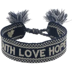 Engelsrufer Armband »Good Vibes Faith Love Hope, ERB-GOODVIBES-FLH« Engelsrufer dunkelblau-beige