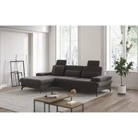 sit&more Ecksofa SIT & MORE "Morris L-Form, inkl. Sitztiefenverstellung", grau (fango), B:275cm H:82cm T:171cm, 100% Polyester, Sofas, Ecksofa, wahlweise mit Armteilverstellung, Bettfunktion & Bettkasten