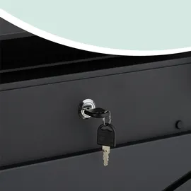 Relaxdays schwarz inkl. Zeitungsfach