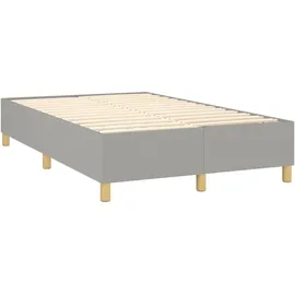 vidaXL Boxspringbettgestell, Hellgrau 120x200 cm Stoff