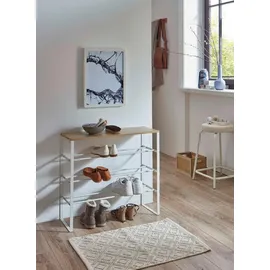 xonox.home Schuhregal 66 x 61 x 25 cm Eiche Artisan / braun