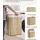 Songmics Wäschekorb 3 Sortierfächern 40 cm x 60 cm x 61,5 cm Holzfarbe 150,