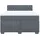 vidaXL Boxspringbett 140 x 200 cm Dunkelgrau