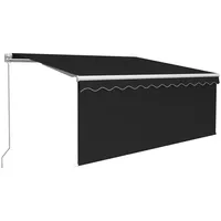 VidaXL Markise Manuell Einziehbar mit Rollo 3,5x2,5 m Anthrazit