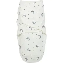 Meyco Baby Pucksack - 0-3 Monate - Pucktuch Swaddle für Neugeborene - 100% Baumwolle - Oeko Tex Zertifiziert - weicher Schlafkomfort - atmungsaktiv & feuchtigkeitsabsorbierend - Moon Indigo