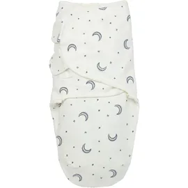 Meyco Baby Pucksack - 0-3 Monate - Pucktuch Swaddle für Neugeborene - 100% Baumwolle - Oeko Tex Zertifiziert - weicher Schlafkomfort - atmungsaktiv & feuchtigkeitsabsorbierend - Moon Indigo