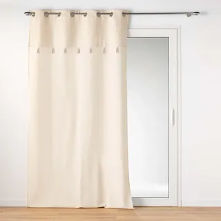 Douceur d'Intérieur Izigold Ösenvorhang (140 x 240 cm), Baumwolle/Polyester und Metallic-Oberseite