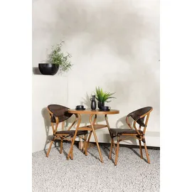 venture home Abrantes Gartentisch 80 x 80 x 0 cm Braun
