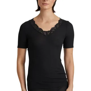 CALIDA Silky Wool Joy T-Shirt Damen, aus Wolle-Seide, Feinripp, temperaturausgleichend und geruchsneutralisierend - 36-38