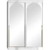 Mirjan24 Schiebetürenschrank Modin 150 x 216 x 65 cm Weiß/Gold