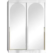 Mirjan24 Schiebetürenschrank Modin 150 x 216 x 65 cm Weiß/Gold