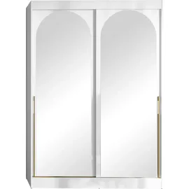 Mirjan24 Schiebetürenschrank Modin 150 x 216 x 65 cm Weiß/Gold