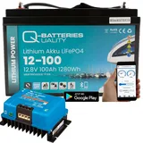 Quality Batteries Q-Batteries Lithium Akku 12-100 12,8V 100Ah 1280Wh LiFePO4 Batterie mit Victron ...