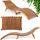 CASARIA Sonnenliege 190 x 60 x 51 cm braun klappbar