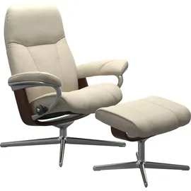 Stressless Relaxsessel "Consul", beige (cream batick), B:91cm H:102cm T:79cm, Leder BATICK: BATICK ist ein leicht korrigiertes, durchgefärbtes und genarbtes Möbelleder, bei dem die meisten Unebenheiten und Spuren in der Regel entfernt wurden.