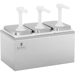 Royal Catering Saucenspender - 3 Pumpen - 3 x 2 L RCDI-6L