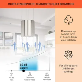 Klarstein Barett Inselhaube 35 cm silber