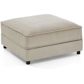 Atlantic Home Collection Hocker Valan Cord 85 x 41 x 85 cm Beige