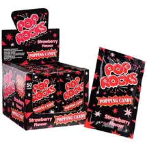 Bonbons Pop Rocks Knistergranulat mit Erdbeergeschmack Thekendisplay 50x7g
