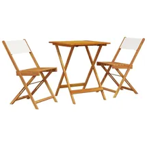 vidaXL Bistro-Set 3-tlg. Cremeweiß