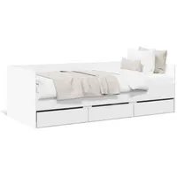 VidaXL Tagesbett mit Schubladen ohne Matratze Weiß 90x200 cm