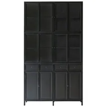 Tikamoon Buffet Geschirrschrank aus Mahagoni 120 cm hoch schwarz