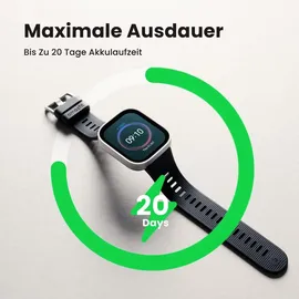 Amazfit Bip Max BT 2,07 Zoll AMOLEDgehäuse grau Sportarmband schwarz Talla Única