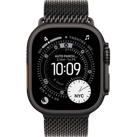 Apple Watch Ultra Milanaise Armband 49 mm Titan Schwarz M MXKG3ZM/A