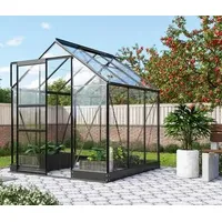 Vitavia Gewächshaus Pontos 3800, ESG, inkl. Fundament, Schwarz