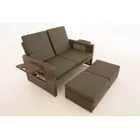 CLP Ancona 5mm Loungesofa braun meliert/athrazit