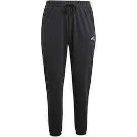 adidas Essentials 3-Streifen French Terry Cuffed Joggers Black / White 2XL