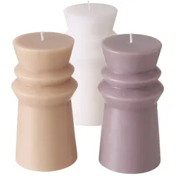 Boltze 3er Set Kerze in Sonderformen, Tulo