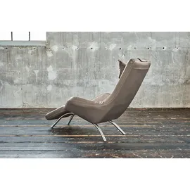 KAWOLA Relaxliege CAVAL Leder 79 x 95 x 157 cm Grau