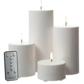 uYuni LED Kerzenset Thea 4 Größen weiß