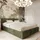 Muralo Polsterbett für Schlafzimmer Polsterbett mit Bettkasten und Gasdruckfeder Bett mit Polsterkopfteil Doppelbett 140x200 Bett mit Stauraum Khaki
