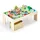 Vevor Holz Aktivitätstisch, 84-teilig, mit zusammenklappbarem Aufbewahrungsbehälter, 3-in-1-Eisenbahnset zum Spielen, Malen, Lesen, Essen, kreatives Spielzeugset für Kinder ab 3 Jahren