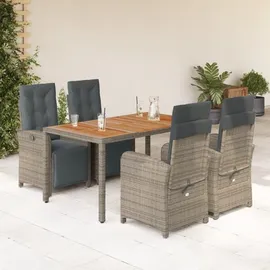 vidaXL Garten-Essgruppe 5-tlg. Grau