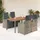 vidaXL Garten-Essgruppe 5-tlg. Grau