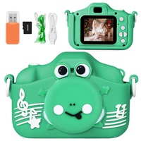 OSDUE Kinderkamera, 2.0”Display Digitalkamera Kinder, 1080P HD Eingebaute 32GB SD-Karte Selfie Digitalkamera, Kids Video Camcorder, für 3-12 Jahre Alter Kinder Spielzeug (Frosch)