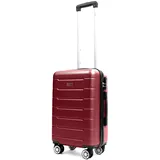 Easy Move ABS Hartschalenkoffer - Reisekoffer mit 360° Rädern, Zahlen-Schloss -, Hartschalenkoffer, Luggage, Trolley Koffer (Wine Red, Medium 54cm)