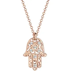 Elli Hamsa Hand der Fatima Kristalle 925 Silber Ketten   Damen