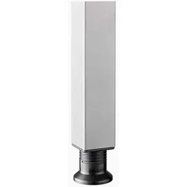 Hammerbacher Schreibtisch weiß quadratisch, 4-Fuß-Gestell silber 80,0 x 80,0 cm