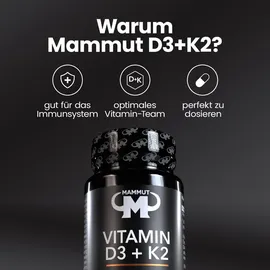 Mammut Nutrition Vitamin D3 + K2 Kapseln 90 St.