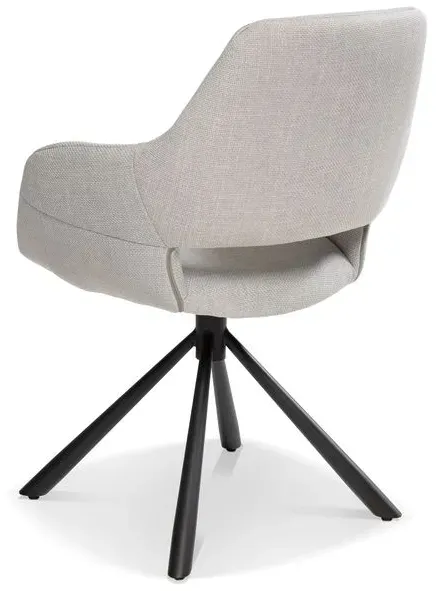 2er-Set [de]sign & more Stuhl Bellvue Stoff Grau