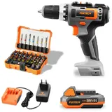 FUXTEC 20V Akku-Schrauber FX-E1BS20 und das Bits-Set