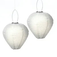 MARELIDA LED Solar Lampion Ballon mit Blumenmuster D: 30cm