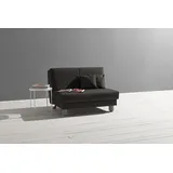 Ell + Ell »Enny Faltsofa«, Liegefläche Breite 120 oder 140 cm, Liegehöhe 45 cm, Füße alufarben, bei Breite 140 cm Rückenlehne wahlweise mit Relaxfunktion grau (dunkelgrau), B:125cm T:100cm, Sofas, Schlafsofa,