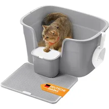 Songmics Katzenklo, extragroße Katzentoilette, für Mehrkatzenhaushalte,